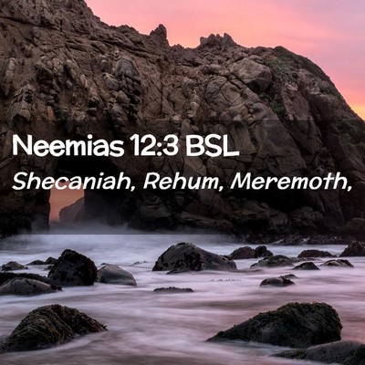 Picture 02 - Neemias 12:3 BSL - Shecaniah, Rehum, - Bible Verse Picture