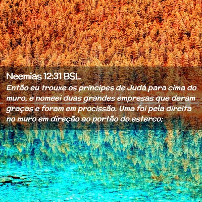 Picture 02 - Neemias 12:31 BSL - Então eu trouxe os príncipes de Judá para cima - Bible Verse Picture