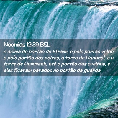 Picture 02 - Neemias 12:39 BSL - e acima do portão de Efraim, e pelo portão - Bible Verse Picture