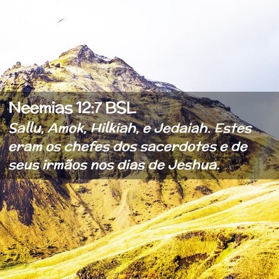 Picture 02 - Neemias 12:7 BSL - Sallu, Amok, Hilkiah, e Jedaiah. Estes eram os - Bible Verse Picture
