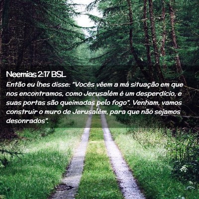 Picture 02 - Neemias 2:17 BSL - Então eu lhes disse: “Vocês vêem a má - Bible Verse Picture