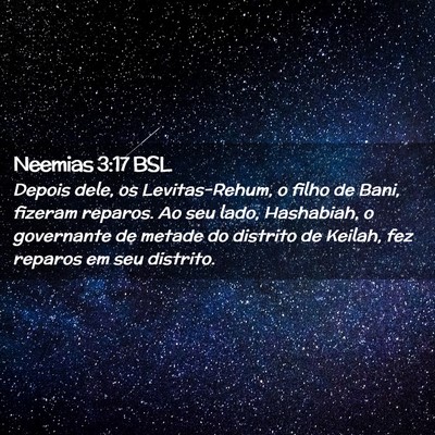 Picture 02 - Neemias 3:17 BSL - Depois dele, os Levitas-Rehum, o filho de Bani, - Bible Verse Picture