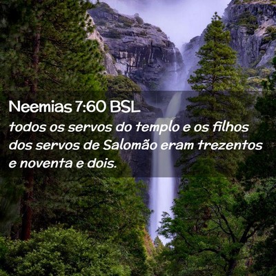 Picture 02 - Neemias 7:60 BSL - todos os servos do templo e os filhos dos servos - Bible Verse Picture