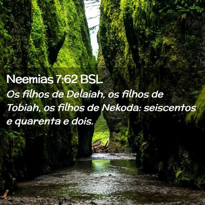 Picture 02 - Neemias 7:62 BSL - Os filhos de Delaiah, os filhos de Tobiah, os - Bible Verse Picture