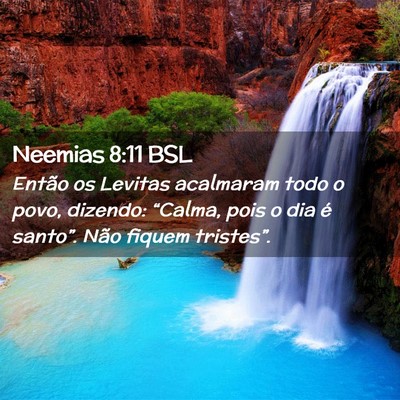 Picture 02 - Neemias 8:11 BSL - Então os Levitas acalmaram todo o povo, dizendo: - Bible Verse Picture