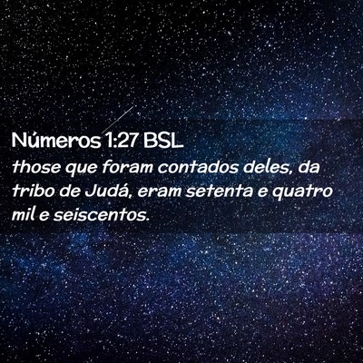 Picture 02 - Números 1:27 BSL - those que foram contados deles, da tribo de - Bible Verse Picture