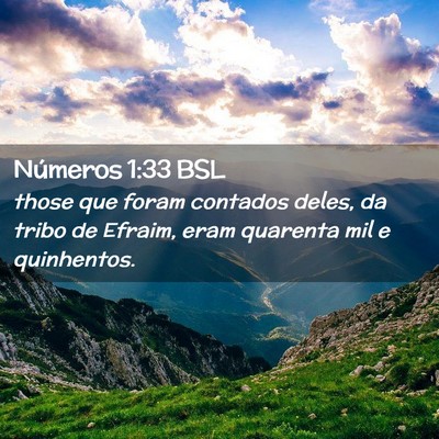 Picture 02 - Números 1:33 BSL - those que foram contados deles, da tribo de - Bible Verse Picture