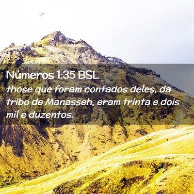 Picture 02 - Números 1:35 BSL - those que foram contados deles, da tribo de - Bible Verse Picture