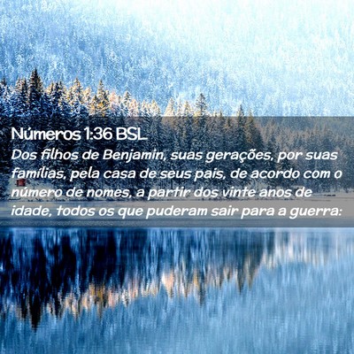 Picture 02 - Números 1:36 BSL - Dos filhos de Benjamin, suas gerações, por suas - Bible Verse Picture