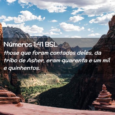 Picture 02 - Números 1:41 BSL - those que foram contados deles, da tribo de - Bible Verse Picture