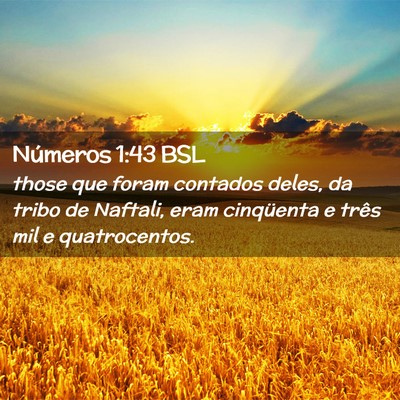 Picture 02 - Números 1:43 BSL - those que foram contados deles, da tribo de - Bible Verse Picture