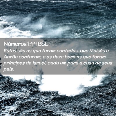 Picture 02 - Números 1:44 BSL - Estes são os que foram contados, que Moisés e - Bible Verse Picture
