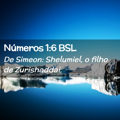 Picture 02 - Números 1:6 BSL - De Simeon: Shelumiel, o filho de - Bible Verse Picture