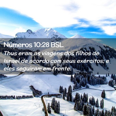 Picture 02 - Números 10:28 BSL - Thus eram as viagens dos filhos de Israel de - Bible Verse Picture