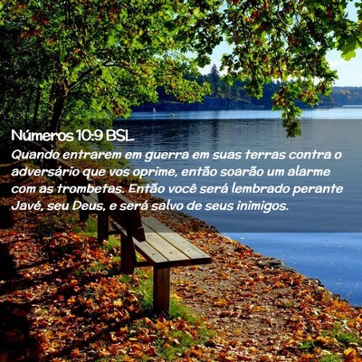 Picture 02 - Números 10:9 BSL - Quando entrarem em guerra em suas terras contra o - Bible Verse Picture