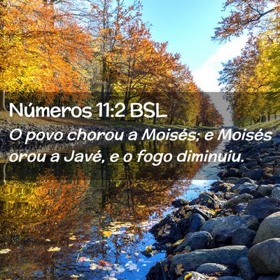 Picture 02 - Números 11:2 BSL - O povo chorou a Moisés; e Moisés orou a Javé, - Bible Verse Picture