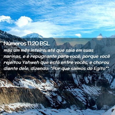 Picture 02 - Números 11:20 BSL - mas um mês inteiro, até que saia em suas - Bible Verse Picture