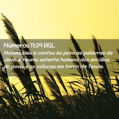 Picture 02 - Números 11:24 BSL - Moisés saiu e contou ao povo as palavras de - Bible Verse Picture