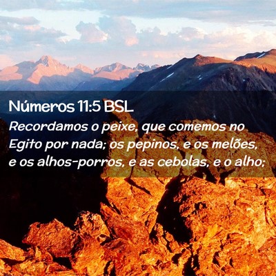 Picture 02 - Números 11:5 BSL - Recordamos o peixe, que comemos no Egito por - Bible Verse Picture