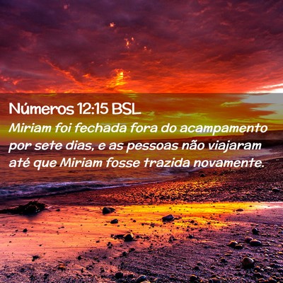 Picture 02 - Números 12:15 BSL - Miriam foi fechada fora do acampamento por sete - Bible Verse Picture