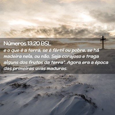 Picture 02 - Números 13:20 BSL - e o que é a terra, se é fértil ou pobre, se - Bible Verse Picture