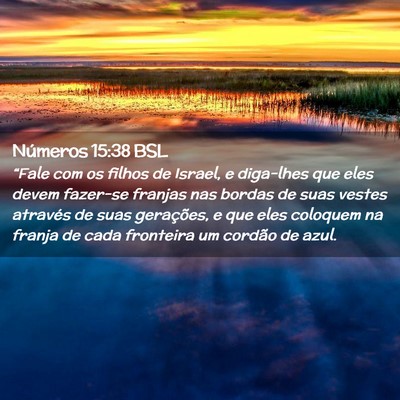 Picture 02 - Números 15:38 BSL - “Fale com os filhos de Israel, e diga-lhes que - Bible Verse Picture