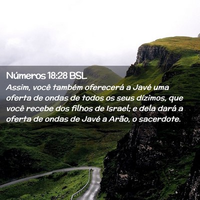 Picture 02 - Números 18:28 BSL - Assim, você também oferecerá a Javé uma - Bible Verse Picture