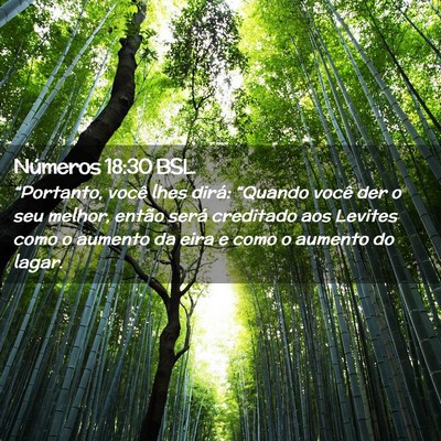 Picture 02 - Números 18:30 BSL - “Portanto, você lhes dirá: “Quando você - Bible Verse Picture