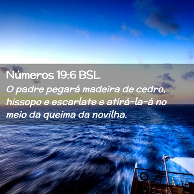 Picture 02 - Números 19:6 BSL - O padre pegará madeira de cedro, hissopo e - Bible Verse Picture