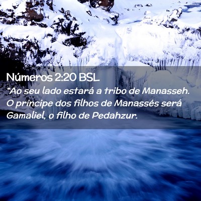 Picture 02 - Números 2:20 BSL - “Ao seu lado estará a tribo de Manasseh. O - Bible Verse Picture