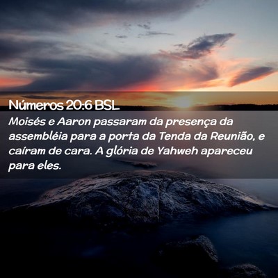 Picture 02 - Números 20:6 BSL - Moisés e Aaron passaram da presença da - Bible Verse Picture