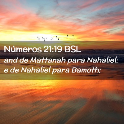 Picture 02 - Números 21:19 BSL - and de Mattanah para Nahaliel; e de Nahaliel para - Bible Verse Picture