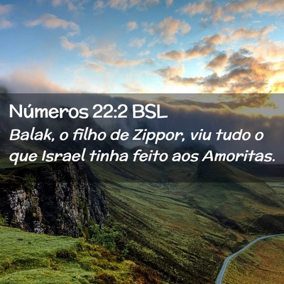 Picture 02 - Números 22:2 BSL - Balak, o filho de Zippor, viu tudo o que Israel - Bible Verse Picture