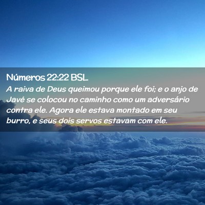 Picture 02 - Números 22:22 BSL - A raiva de Deus queimou porque ele foi; e o anjo - Bible Verse Picture