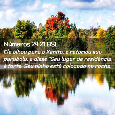 Picture 02 - Números 24:21 BSL - Ele olhou para o Kenita, e retomou sua parábola, - Bible Verse Picture