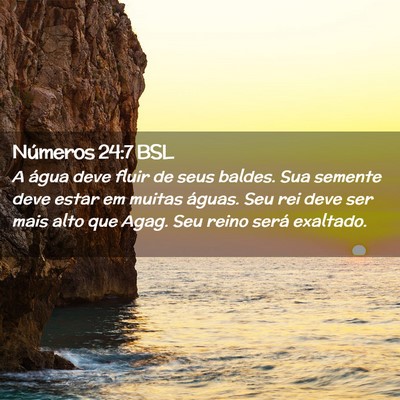 Picture 02 - Números 24:7 BSL - A água deve fluir de seus baldes. Sua semente - Bible Verse Picture