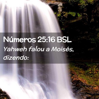 Picture 02 - Números 25:16 BSL - Yahweh falou a Moisés, - Bible Verse Picture