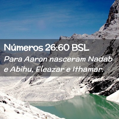Picture 02 - Números 26:60 BSL - Para Aaron nasceram Nadab e Abihu, Eleazar e - Bible Verse Picture
