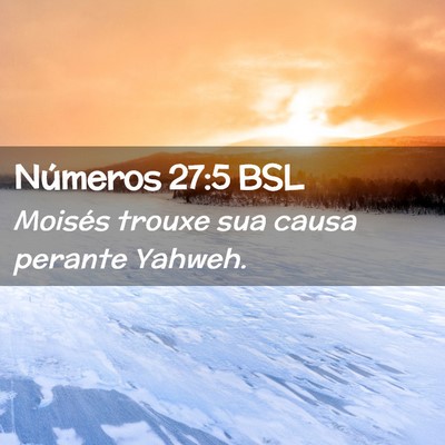 Picture 02 - Números 27:5 BSL - Moisés trouxe sua causa perante - Bible Verse Picture
