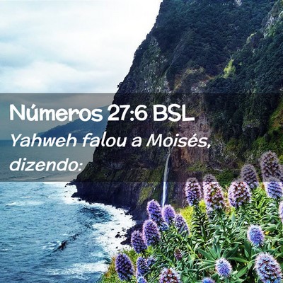Picture 02 - Números 27:6 BSL - Yahweh falou a Moisés, - Bible Verse Picture