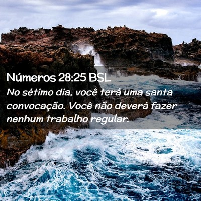 Picture 02 - Números 28:25 BSL - No sétimo dia, você terá uma santa - Bible Verse Picture