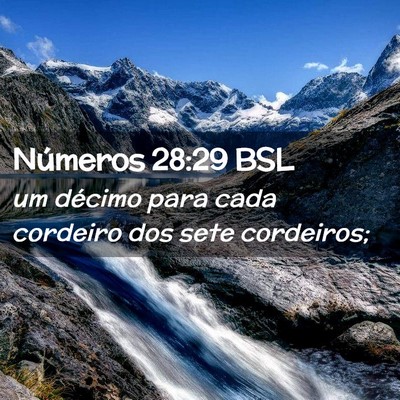 Picture 02 - Números 28:29 BSL - um décimo para cada cordeiro dos sete - Bible Verse Picture
