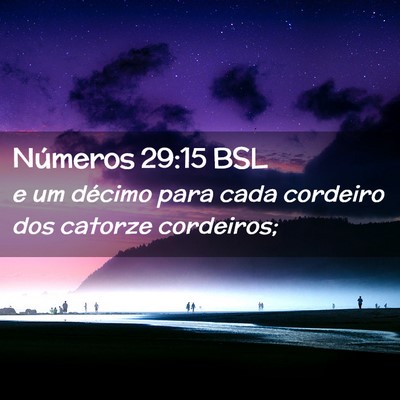 Picture 02 - Números 29:15 BSL - e um décimo para cada cordeiro dos catorze - Bible Verse Picture