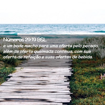 Picture 02 - Números 29:19 BSL - e um bode macho para uma oferta pelo pecado, - Bible Verse Picture