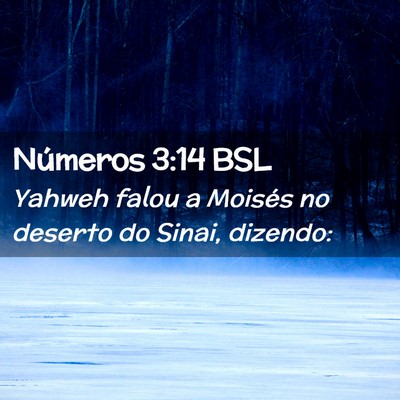 Picture 02 - Números 3:14 BSL - Yahweh falou a Moisés no deserto do Sinai, - Bible Verse Picture