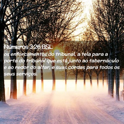 Picture 02 - Números 3:26 BSL - os enforcamentos do tribunal, a tela para a porta - Bible Verse Picture