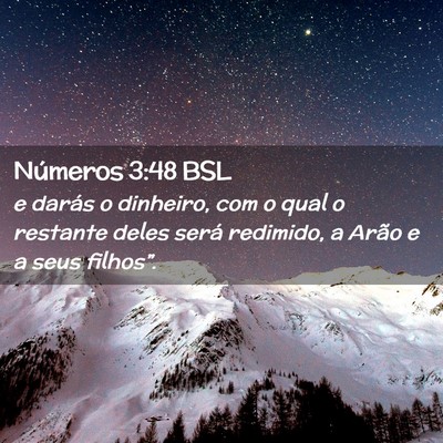 Picture 02 - Números 3:48 BSL - e darás o dinheiro, com o qual o restante deles - Bible Verse Picture
