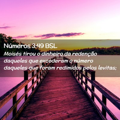 Picture 02 - Números 3:49 BSL - Moisés tirou o dinheiro da redenção daqueles - Bible Verse Picture