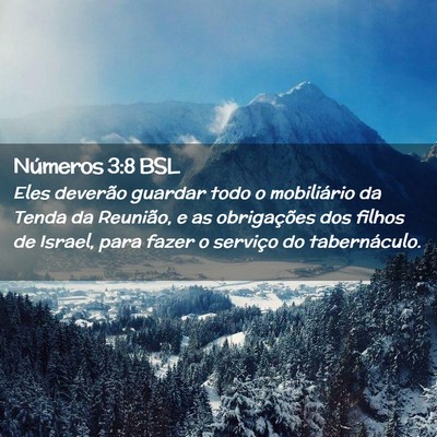 Picture 02 - Números 3:8 BSL - Eles deverão guardar todo o mobiliário da Tenda - Bible Verse Picture