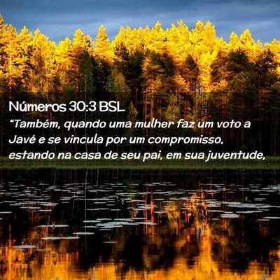 Picture 02 - Números 30:3 BSL - “Também, quando uma mulher faz um voto a Javé - Bible Verse Picture